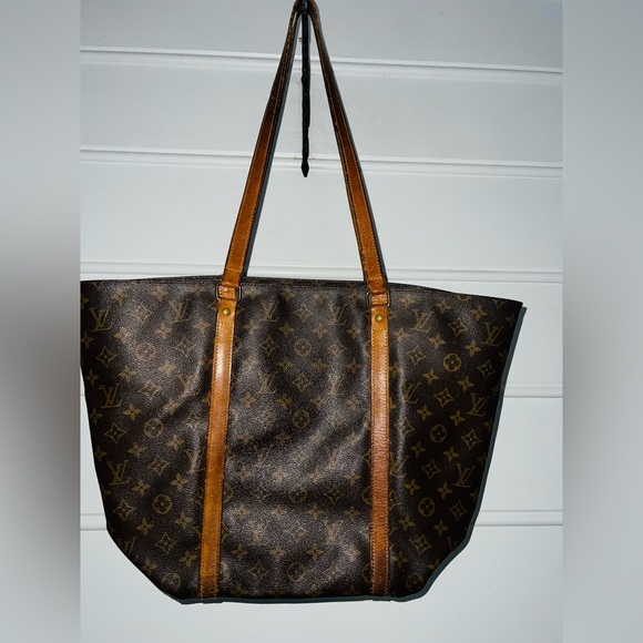 Vintage LOUIS VUITTON Monogram Large Sac Shopping Tote Bag 🤎 100% Authentic 🤎 - Picture 4 of 15